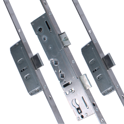 LOCKMASTER Lever Operated Latch & Deadbolt Twin Spindle - 2 Dead Bolt