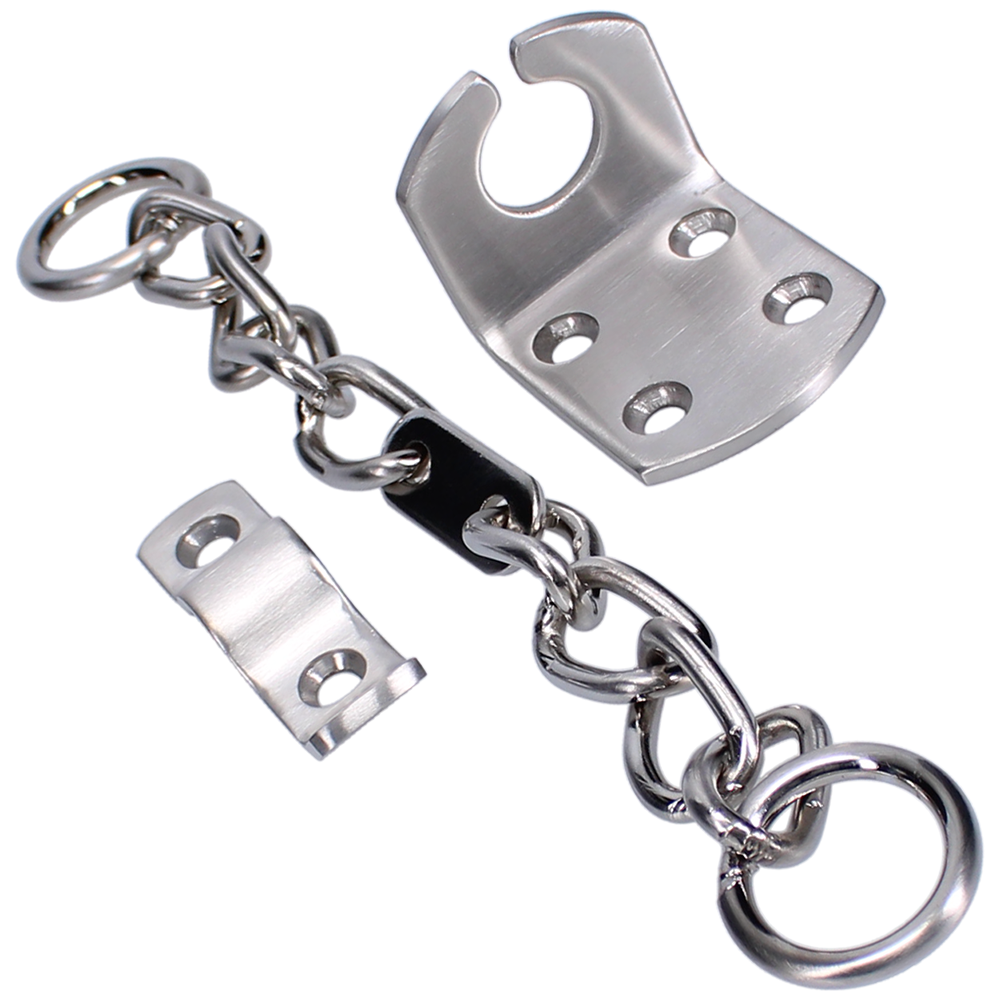 RUTLAND Security Door Chain Fire & Smoke Tested & TS 003 SNP - Satin Nickel