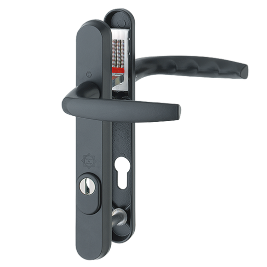 HOPPE Atlanta TS007 (2 Star) Door Furniture PAS24 92mm Centres 122mm Screw Centres Suits 70mm Thick Door - Black