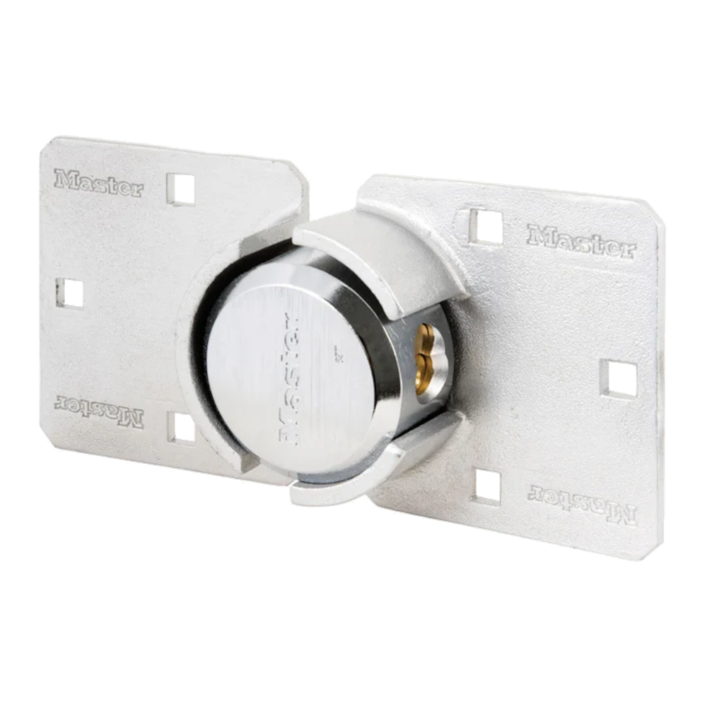 MASTER LOCK Van Lock Hasp & Round Padlock 736EURD Hasp & Round Padlock - Silver