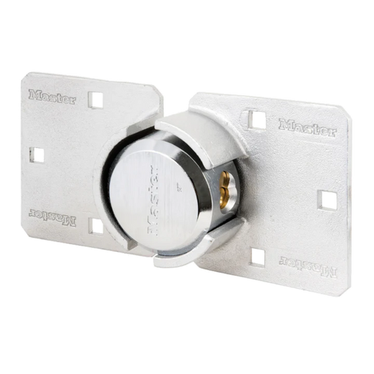 MASTER LOCK Van Lock Hasp & Round Padlock 736EURD Hasp & Round Padlock - Silver