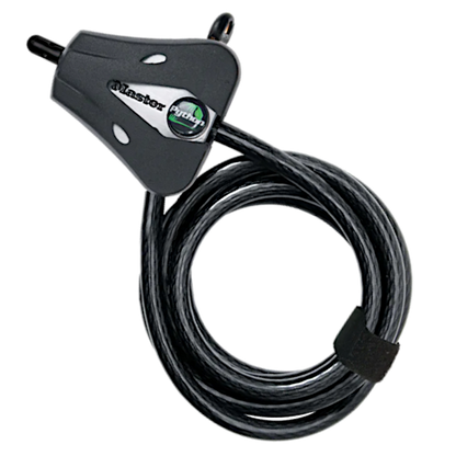 MASTER LOCK Python Adjustable Locking Cable 8mm Diameter 1.8m Length 8418EURD - Black
