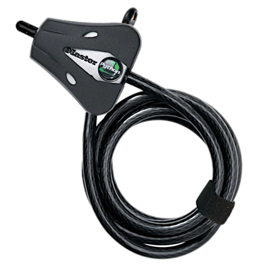 MASTER LOCK Python Adjustable Locking Cable 8mm Diameter 1.8m Length 8418EURD - Black