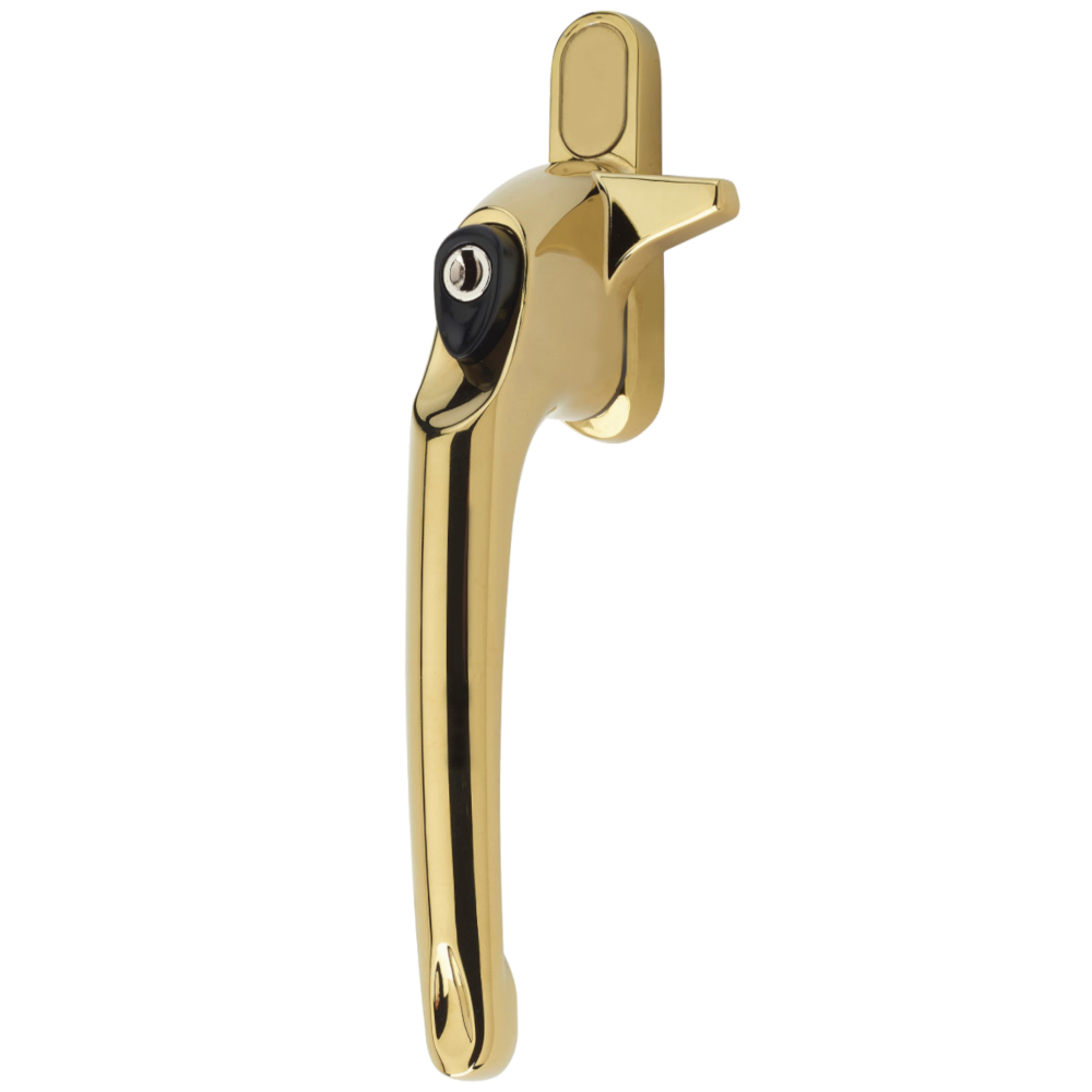 ERA Maxim Cockspur Locking Handle With 12mm Nose Height LH 12mm - Gold