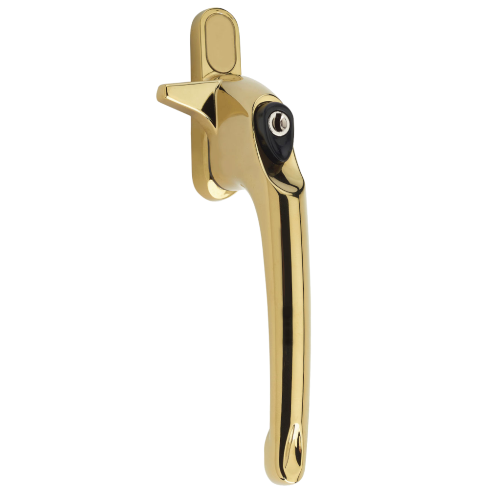 ERA Maxim Cockspur Locking Handle With 12mm Nose Height RH 12mm - Gold