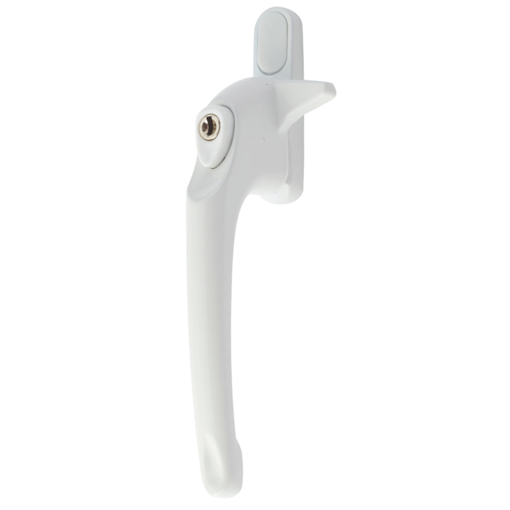 ERA Maxim Cockspur Locking Handle With 12mm Nose Height LH 12mm - White