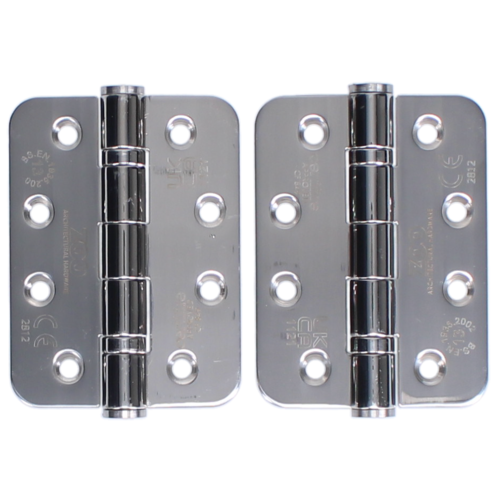 ZOO Ball Bearing Hinge ZHSS243 Grade 13 Certifire/CE/UKCA Polished Stainless Steel