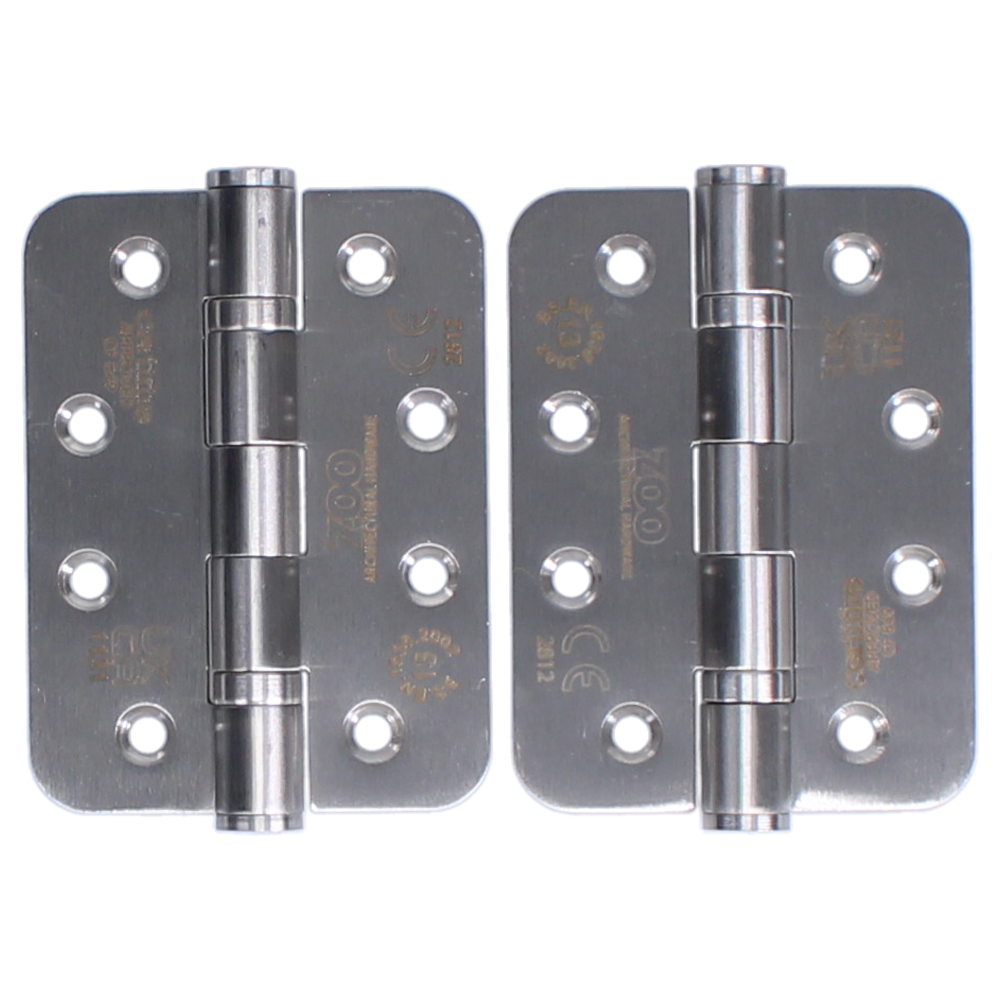ZOO Ball Bearing Hinge ZHSS243 Grade 13 Certifire/CE/UKCA Satin Stainless Steel