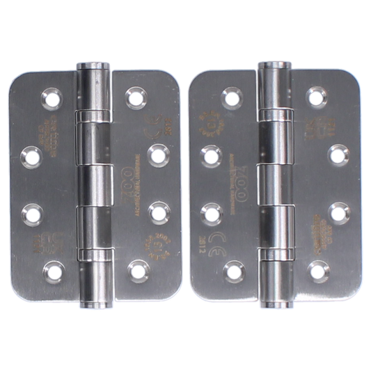 ZOO Ball Bearing Hinge ZHSS243 Grade 13 Certifire/CE/UKCA Satin Stainless Steel