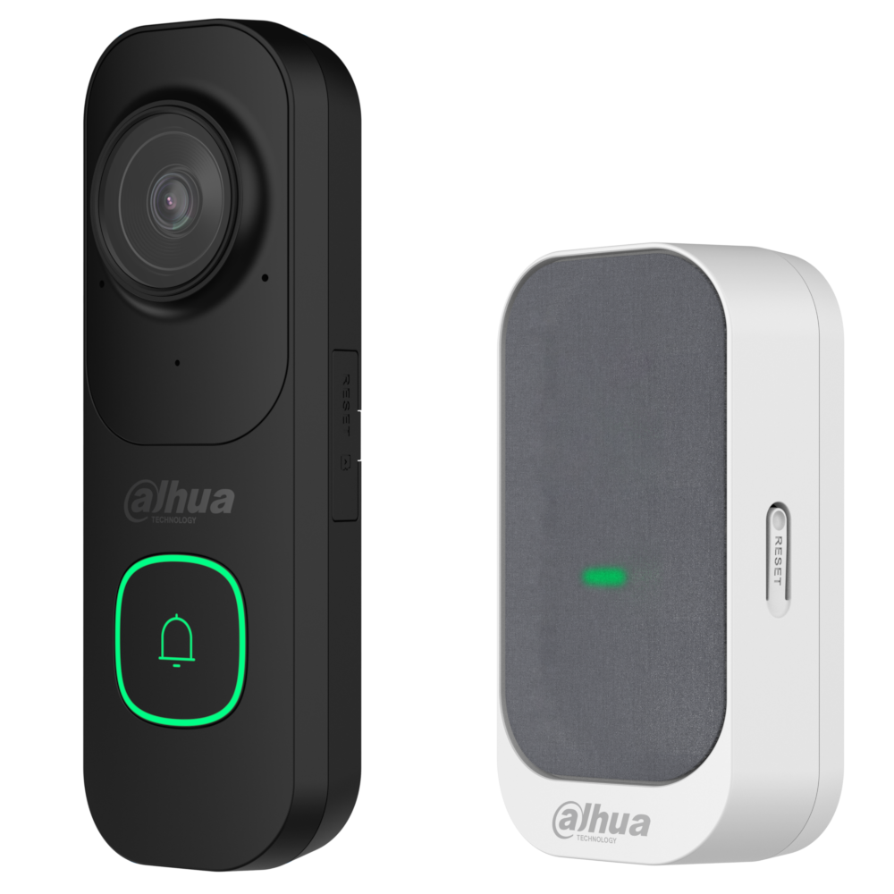 DAHUA Wired Video Doorbell & Wi-Fi Chime VDKP01 & Grey VDKP01-BG - Black