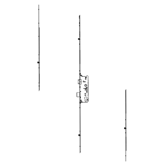 FUHR 859 Type 1 4 Roller Latch & Deadbolt Split Spindle Multipoint 35/92 Split Spindle
