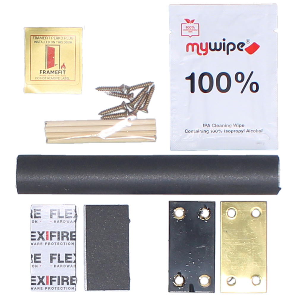 FRAMEFIT Intumescent Perko Plug FD30 Fire tested Infill Kit Effect - Brass