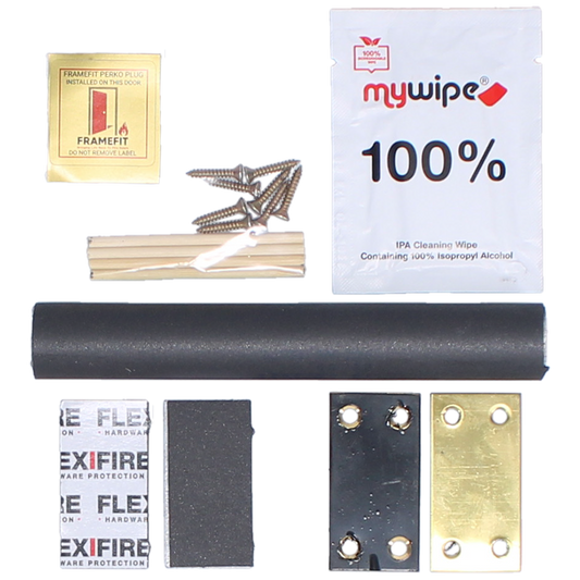 FRAMEFIT Intumescent Perko Plug FD30 Fire tested Infill Kit Effect - Brass