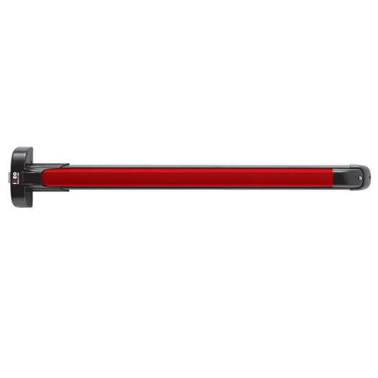 ISEO Push Rim Panic Exit Bar 840mm - Black With Red Bar