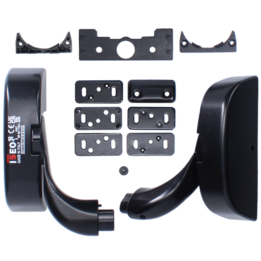 ISEO Idea Base Modular Panic Exit Device Lateral Locking Zamac Non Self Locking Latch 9411000505 - Black