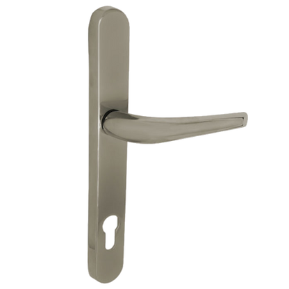 ELITE Lever/Lever UPVC Handle 244mm Long Backplate Champagne Gold