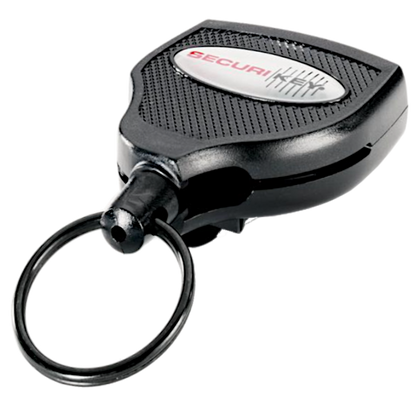 SECURIKEY Super 48 Retractor Key Cord With Clip Fixing 1200mm Cord Spring Clip Fix - Black