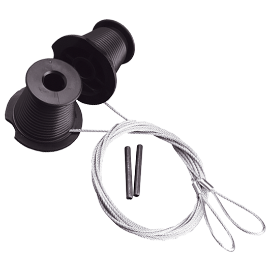 CARDALE Old Type Cones & Cables Pair To Suit Canopy Garage Doors Black