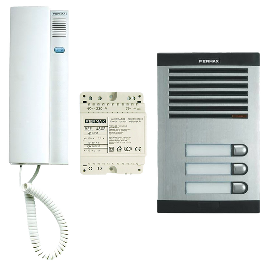 FERMAX 6203 3 Way Citymax Audio Door Entry Kit White