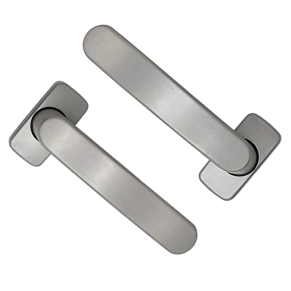 POLARIS Bifold Lever Handle 43mm & 50mm Screw Centres Pair - Silver