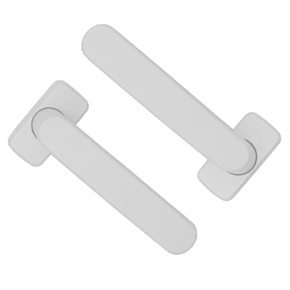 POLARIS Bifold Lever Handle 43mm & 50mm Screw Centres Pair - White