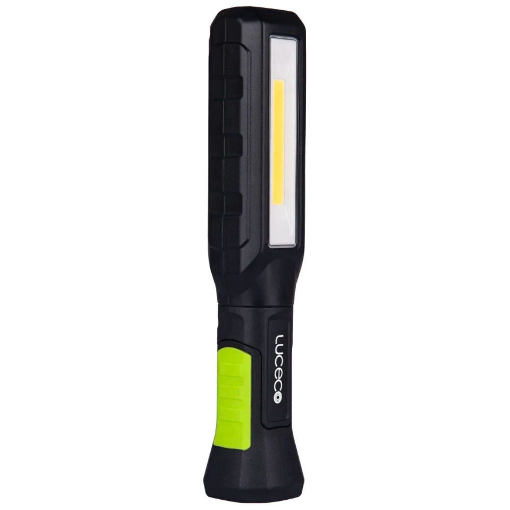 LUCECO 5W 600 Lumen Rechargeable LED Tilt & Twist Torch With USB-C Power Bank 600 Lumen - Black & Green
