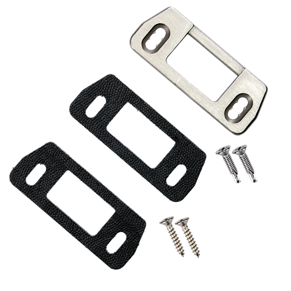 CODELOCKS Universal Strike Plate With Gasket Brushed Steel