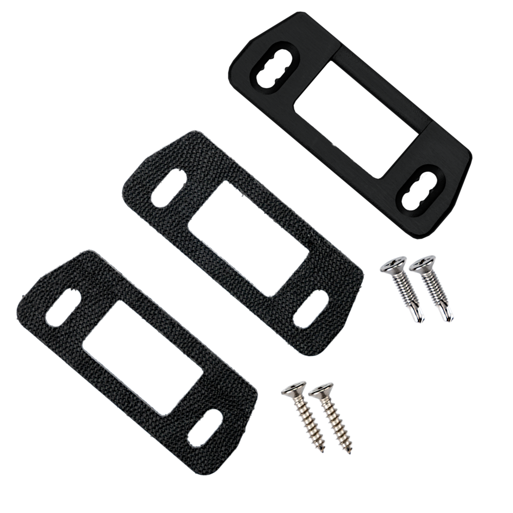 CODELOCKS Universal Strike Plate With Gasket Marine Grade - Black