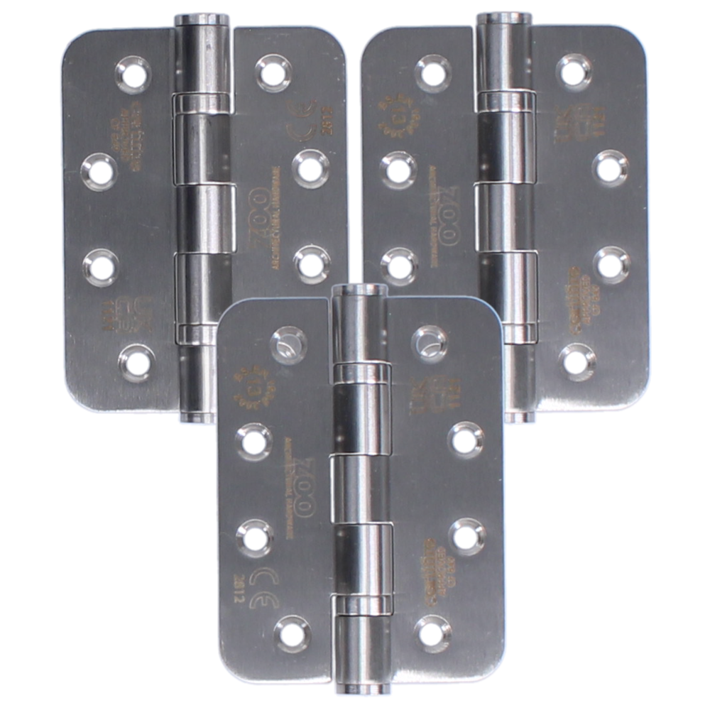 ZOO Ball Bearing Hinge ZHSS243 Grade 13 Certifire/CE/UKCA 3 Hinges - Satin Stainless Steel
