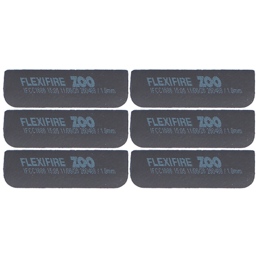 ZOO Intumescent Hinge Pads ZIHR02 (6 Per Pack) 100mm x 30mm Graphite Hinge Pads 30 Min Fire 1mm - Graphite