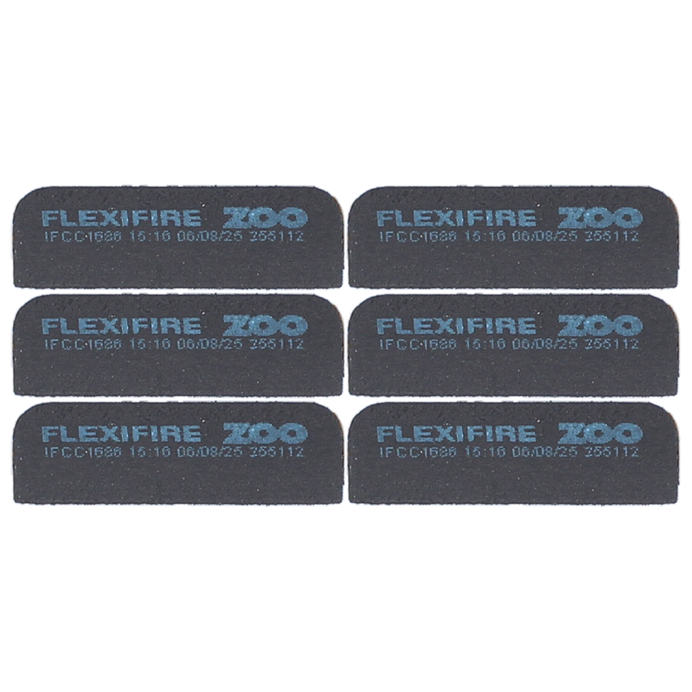 ZOO Intumescent Hinge Pads ZIHR02 (6 Per Pack) 100mm x 30mm Graphite Hinge Pads 60 Min Fire 2mm - Graphite
