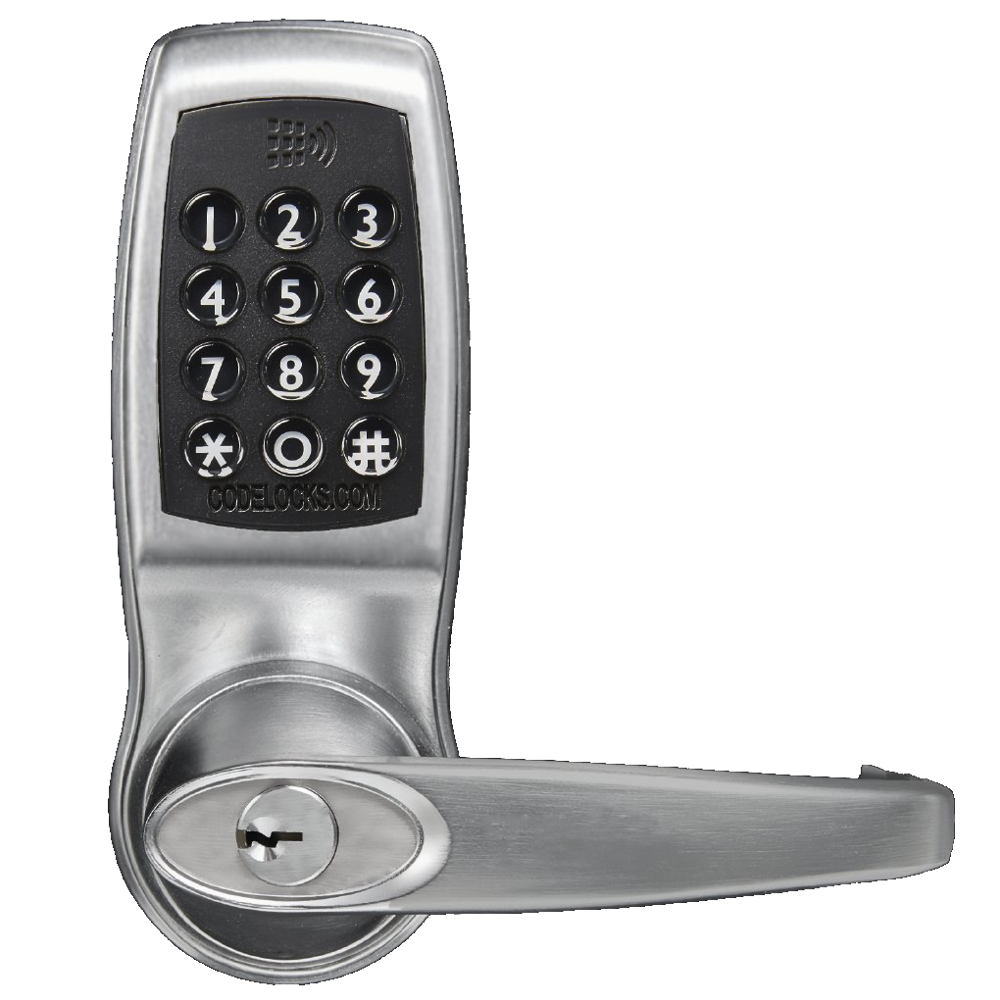 CODELOCKS CL4510CC Connect Share Smart Digital Lock With Netcode & Tubular Latch CL4510CC Connect Share BS - Brushed Steel
