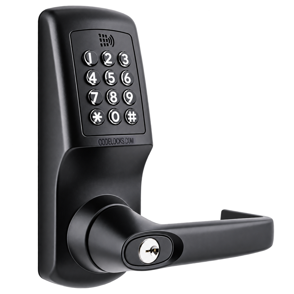 CODELOCKS CL5510CC Connect Share Smart Digital Lock With Netcode & Tubular Latch CL5510CC Connect Share - Black