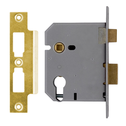UNION L2249 Euro Sashcase 75mm - Polished Lacquered Brass