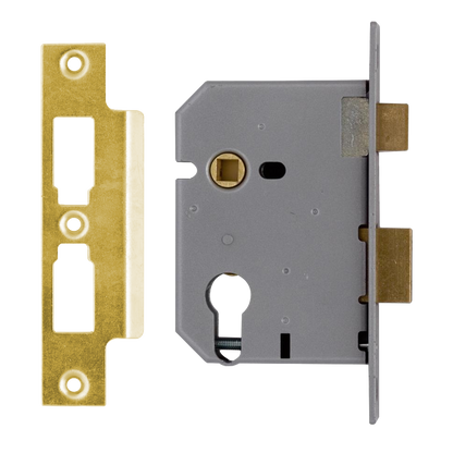 UNION L2249 Euro Sashcase 64mm - Polished Lacquered Brass