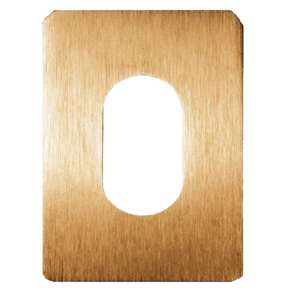 SOUBER TOOLS UE1 Self Adhesive Oval Escutcheon Polished Brass