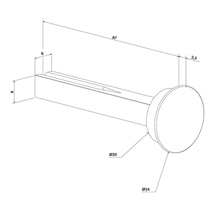 LOCINOX 90mm Half Shaft Spindle
