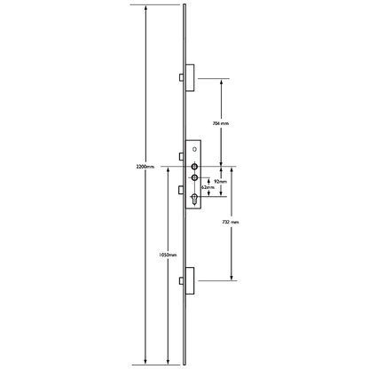 LOCKMASTER Lever Operated Latch & Deadbolt Twin Spindle - 2 Dead Bolt