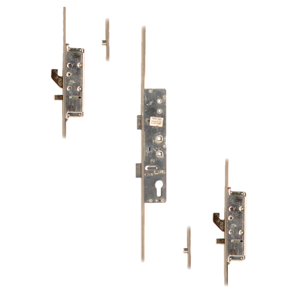 LOCKMASTER Lever Operated Latch & Deadbolt Twin Spindle - 2 Hook 2 Anti-Lift 2 Roller
