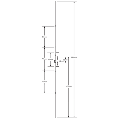 LOCKMASTER Lever Operated Latch & Deadbolt Twin Spindle - 4 Roller