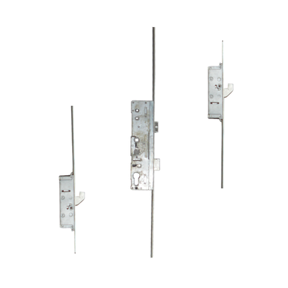 LOCKMASTER Lever Operated Latch & Deadbolt Single Spindle Radius Faceplate - 2 Hook
