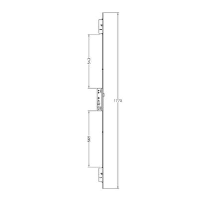 LOCKMASTER Lever Operated Latch & Deadbolt Single Spindle Radius Faceplate - 2 Hook