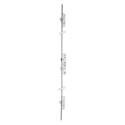LOCKMASTER Lever Operated Latch & Deadbolt Twin Spindle 20mm Radius Faceplate 2 Hook