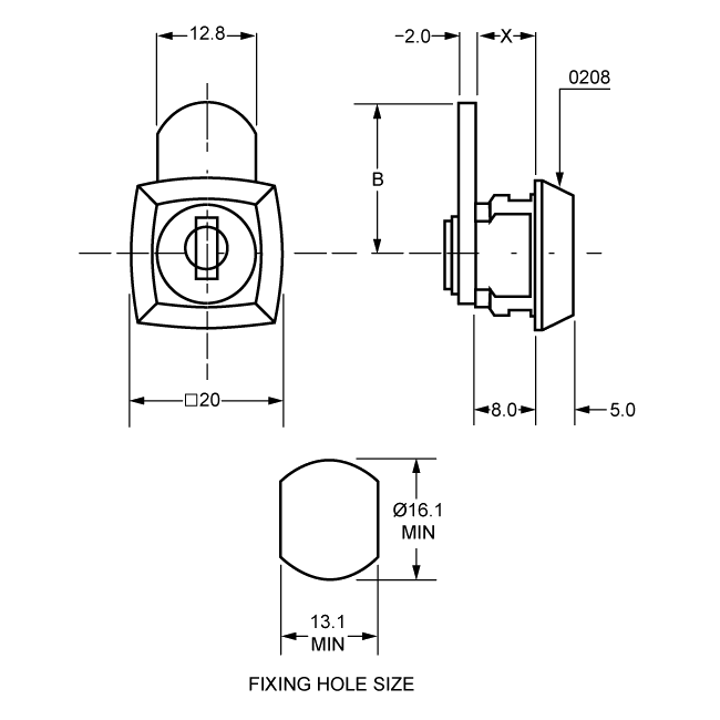 L&F 0201 Mini Nut Fix Camlock