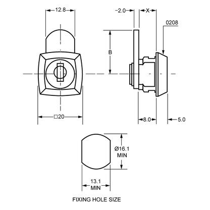 L&F 0201 Mini Nut Fix Camlock