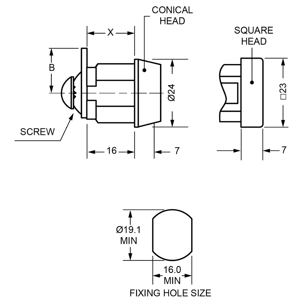 L&F 1334 Nut Fix Camlock