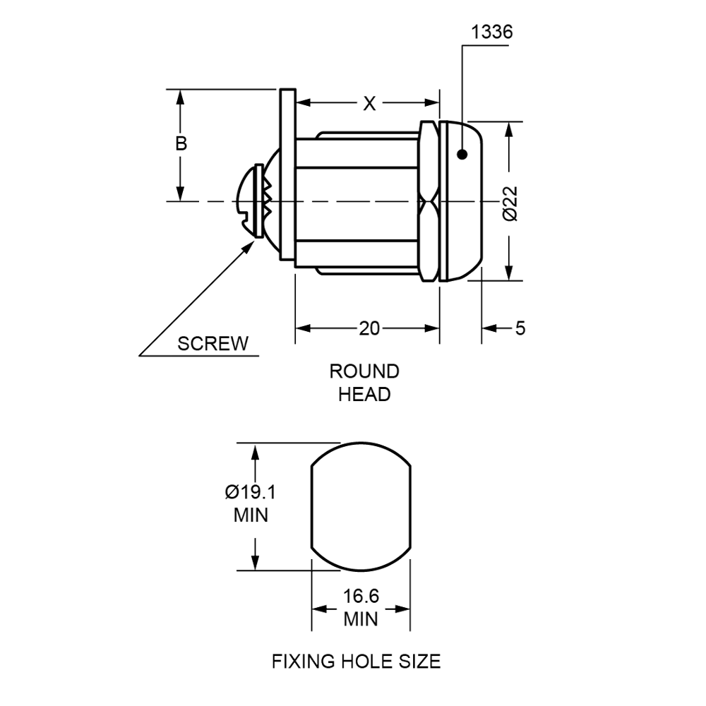 L&F 1336 Nut Fix Camlock