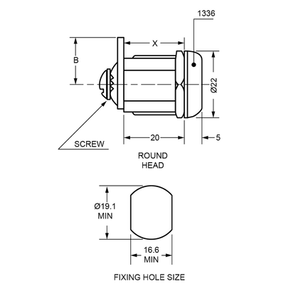 L&F 1336 Nut Fix Camlock