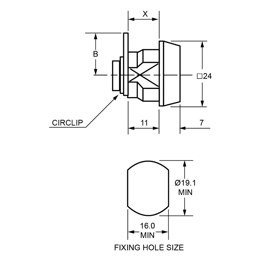 L&F 1363 Nut Fix Camlock