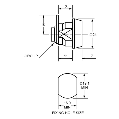 L&F 1363 Nut Fix Camlock